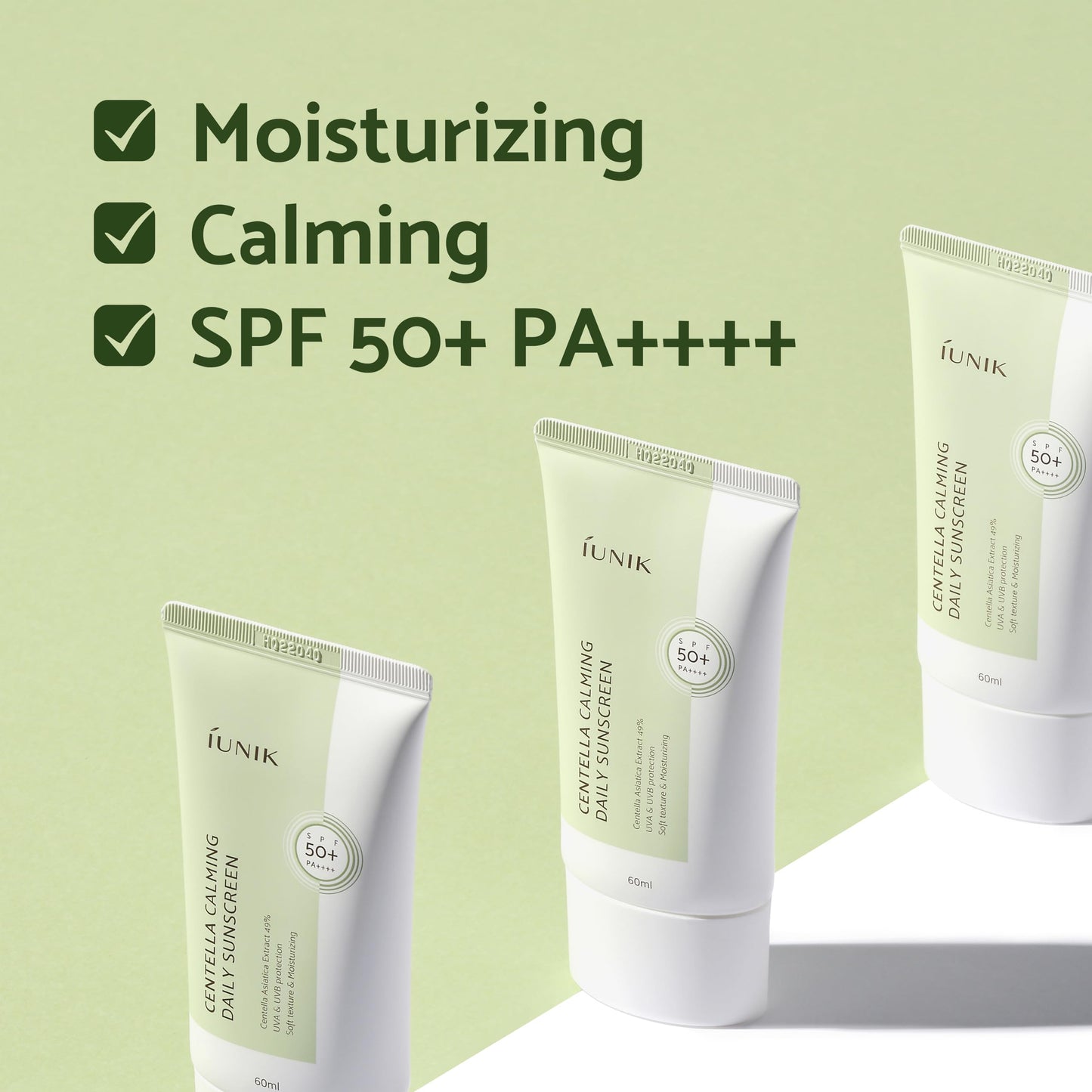 iUNIK Centella Calming Daily Sunscreen 60ml + iUNIK Beta Glucan Power Moisture Serum 50ml