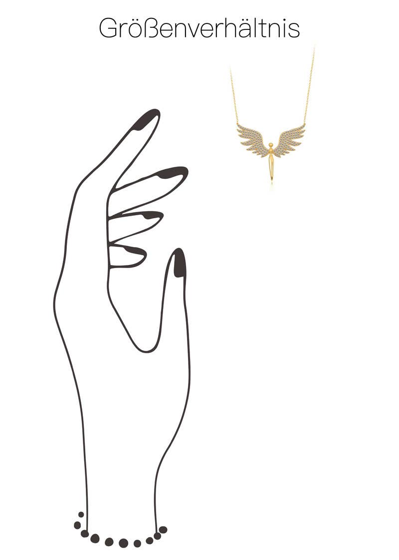 Einzelstück - 14K Gold Plated Angel Necklace - Angel Gold Necklace - Gold Necklaces Gift for Women