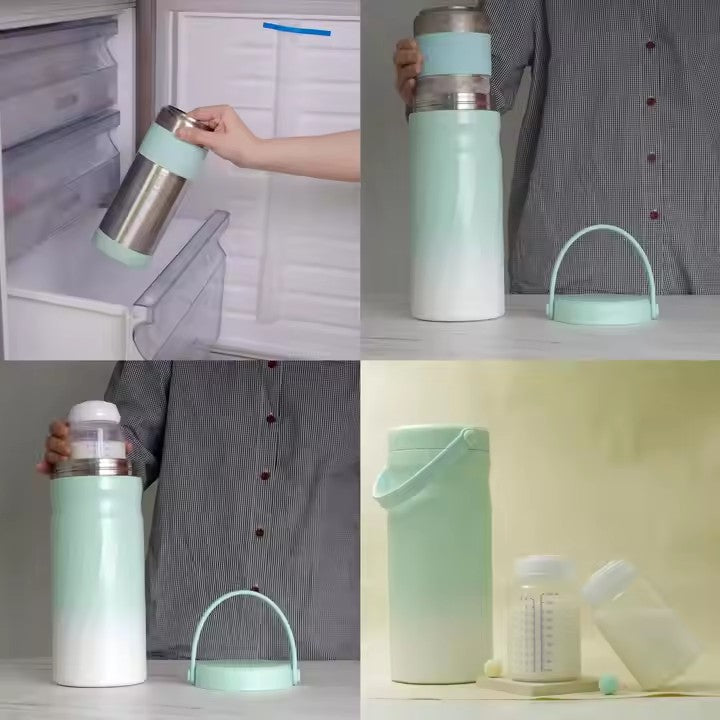 Refrigerador portátil para leite materno, refrigerador de leite, refrigerador de água – Refrigeração 24 horas, refrigerador de 650 ml sem BPA para viagens e trabalho, sem necessidade de bolsas de gelo