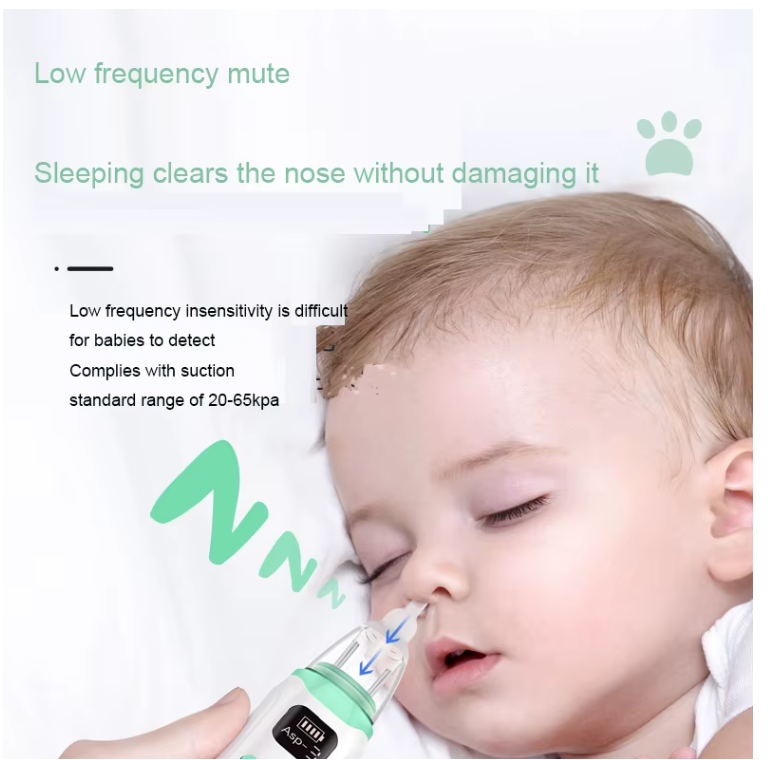 Baby elektrisk nesesuger for baby nesesuger Baby slimfjerning Oppgradert baby nesesuger for baby neseavlastning Babyhoste Katar allergilindring med 3 sugenivåer, 2 silikonspisser, USB