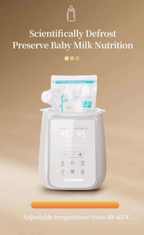 Smart Baby Bottle Warmer All-in-One - Fast 5-Min Heating, 24H Keep Warm & Sterilizer | Auto Thaw, BPA-Free, Portable
