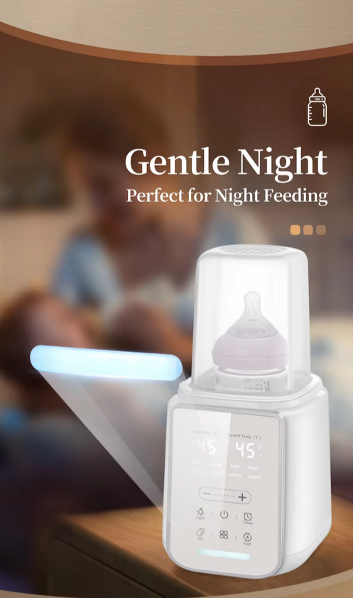 Smart Baby Bottle Warmer All-in-One - Fast 5-Min Heating, 24H Keep Warm & Sterilizer | Auto Thaw, BPA-Free, Portable
