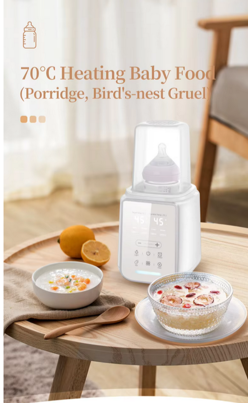 Smart Baby Bottle Warmer All-in-One - Fast 5-Min Heating, 24H Keep Warm & Sterilizer | Auto Thaw, BPA-Free, Portable