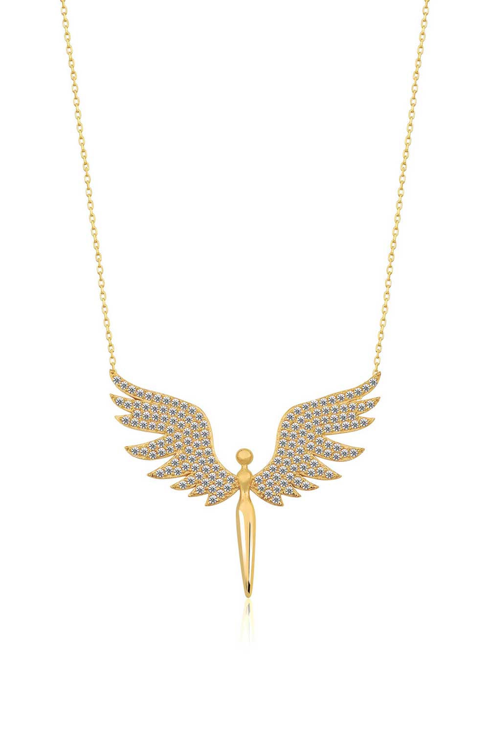 Einzelstück - 14K Gold Plated Angel Necklace - Angel Gold Necklace - Gold Necklaces Gift for Women