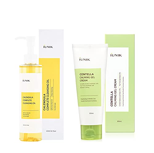 iUNIK Calendula Complete Cleansing Oil, 200ml + iUNIK Centella Calming Gel Cream 60ml