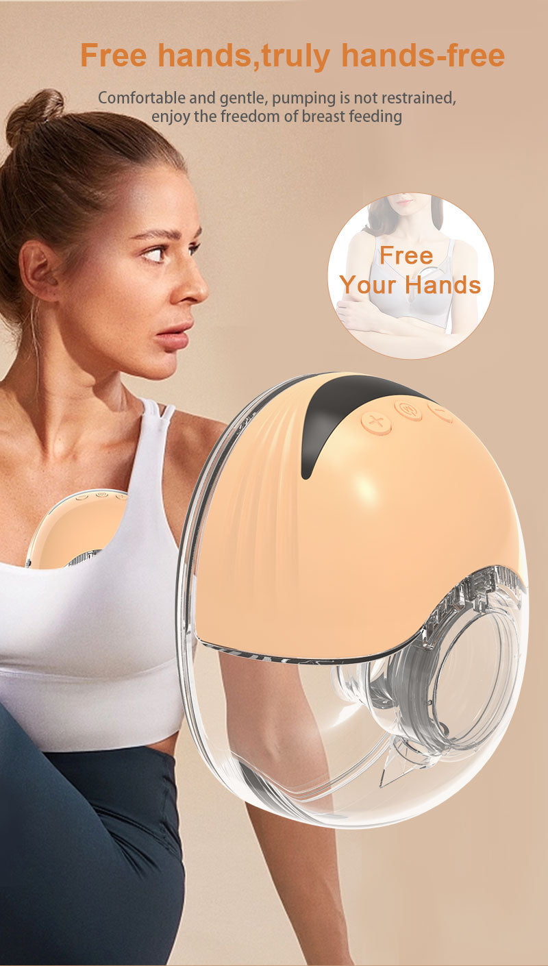 Wearable Electric Breast Pump for Nursing Mother Breast Feeding Pump BPA-Free Hands-Free 4 Modes and 12 Levels Breast Pump with Hands-Free LED Display with Portable Electric Breastfeeding Pump, for Baby Milk 210 ml 19mm 21mm 24mm 2 pieces