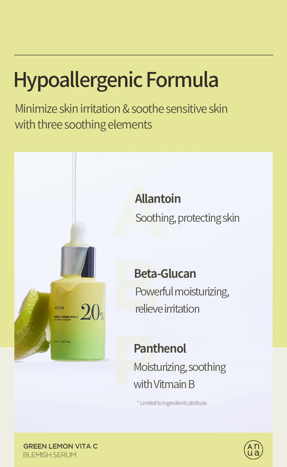 Anua Green Lemon Vitamin C Blemish Serum 20ml