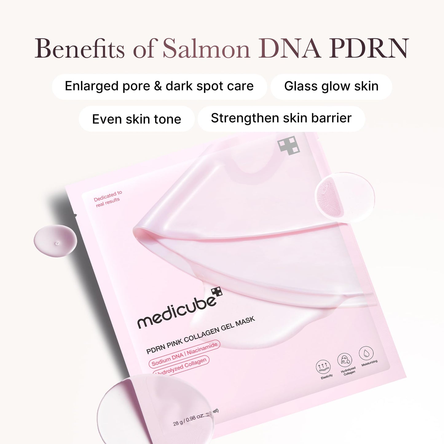 medicube Collagen Jelly Cream 110ml +  PDRN pink collagen jelly gel mask 4pcs