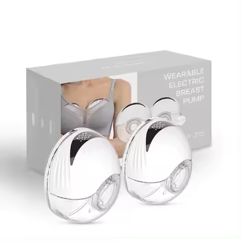 Wearable Electric Breast Pump for Nursing Mother Breast Feeding Pump BPA-Free Hands-Free 4 Modes and 12 Levels Breast Pump with Hands-Free LED Display with Portable Electric Breastfeeding Pump, for Baby Milk 210 ml 19mm 21mm 24mm 2 pieces