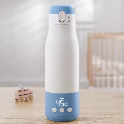 Portable Baby Milk Warmer for Trave Dual Heating Modes for Baby Milk Breast Milk Hot Water for Baby food Rechargable  Portable Bottle Warmer with Fast Heating Long Lasting Battery Large Capacity Portable Baby Bottle Warmer