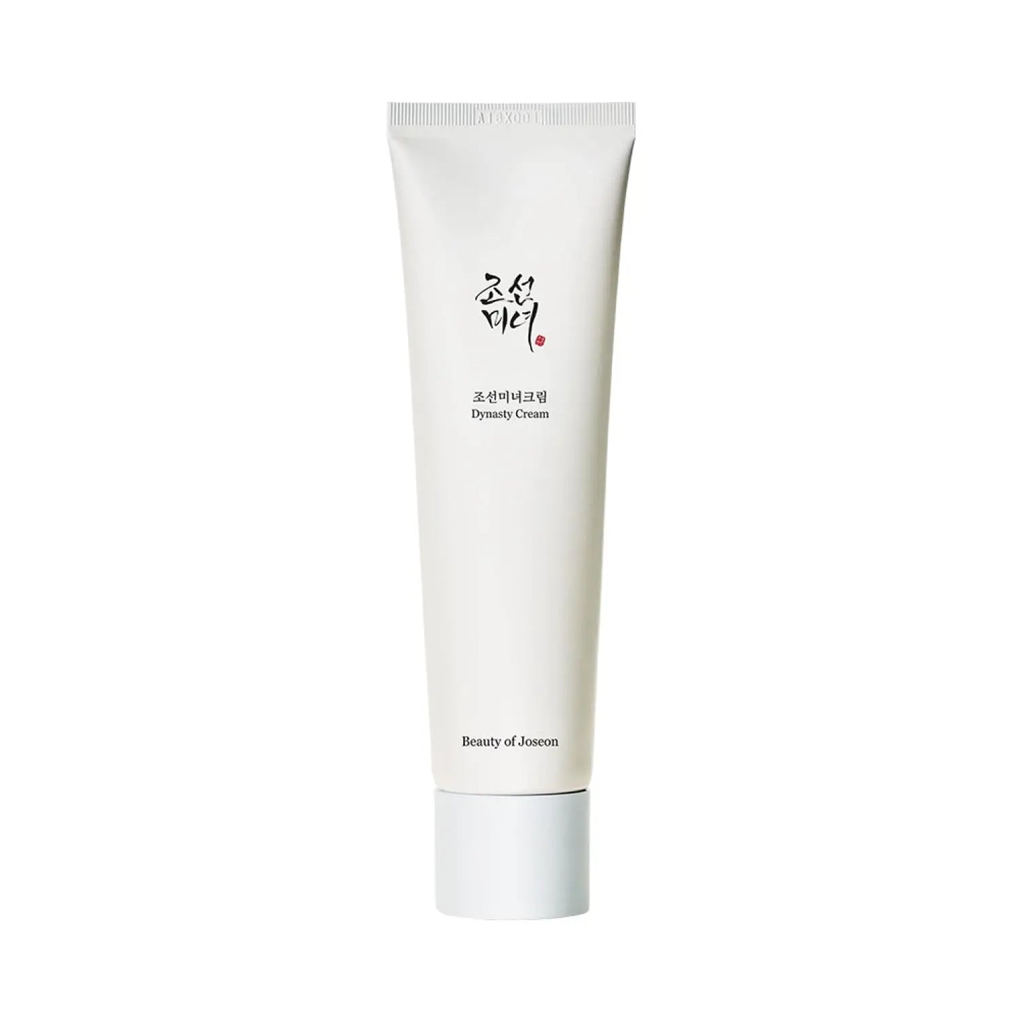 Tube of Beauty of Joseon Dynasty Cream 100ml with minimalist white packaging and black Korean calligraphy, designed for skincare and facial hydration.