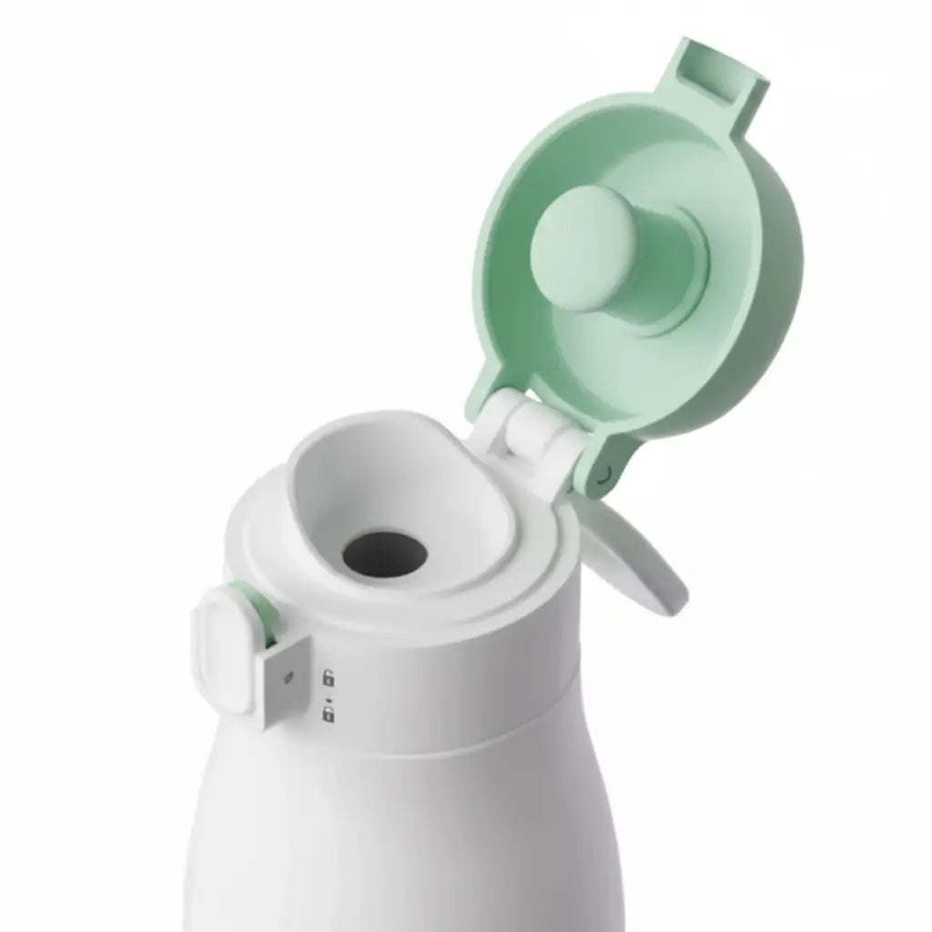 White bottle with a nozzle on a white background