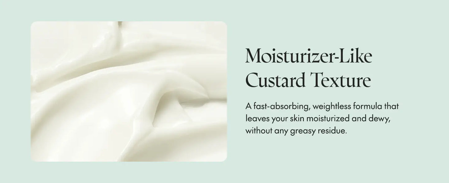 Close-up of smooth, creamy moisturizer texture demonstrating the fast-absorbing, weightless formula of PURITO Wonder Releaf Centella Daily Sun Lotion that leaves skin hydrated without greasy residue.