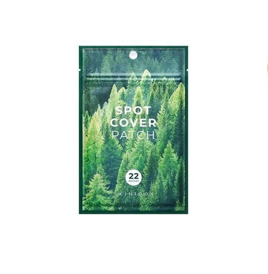 Packaging of Skin 1004 Magadascar Centella Tea-Trica Spot Cover Patch featuring a green forest design with 22 patches inside for targeted skin coverage.