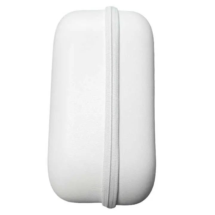 White compact hard shell case with zipper closure designed for protection and portability of breast pumps, specifically Wearable Breast Pump Case Waterproof Shockproof Hard Shell Carry case for Wearable Breast Pump,Breast Pump Case for,Hard Breast Pump Storage Pumping Carrying Ca.