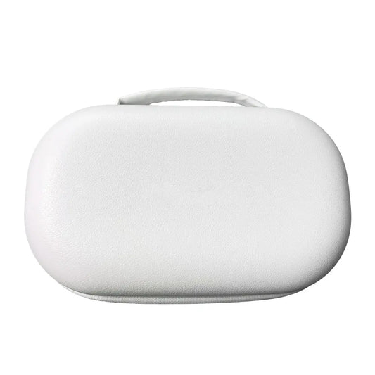 White textured hard shell carrying case with handle, designed for secure and portable storage, Wearable Breast Pump Case Waterproof Shockproof Hard Shell Carry case for Wearable Breast Pump,Breast Pump Case for,Hard Breast Pump Storage Pumping Carrying Ca.