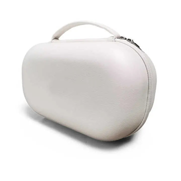 White hard shell carry case with handle, designed for protection and storage, Wearable Breast Pump Case Waterproof Shockproof Hard Shell Carry case for Wearable Breast Pump,Breast Pump Case for,Hard Breast Pump Storage Pumping Carrying Ca