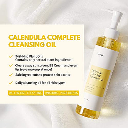 iUNIK Calendula Complete Cleansing Oil, 200ml + iUNIK Centella Bubble Cleansing Foam, 150ml