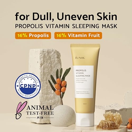 iUNIK Propolis Vitamin Sleeping Mask Cream, 60ml