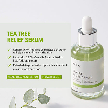 iUNIK Tea tree Relief Serum 50ml + iUNIK Centella Calming Gel Cream 60ml + iUNIK Black Snail Restore Serum 50ml