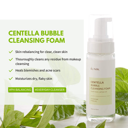 iUNIK Tea tree Relief Serum 50ml + iUNIK Black Snail Restore Serum 50ml + iUNIK Centella Bubble Cleansing Foam, 150ml